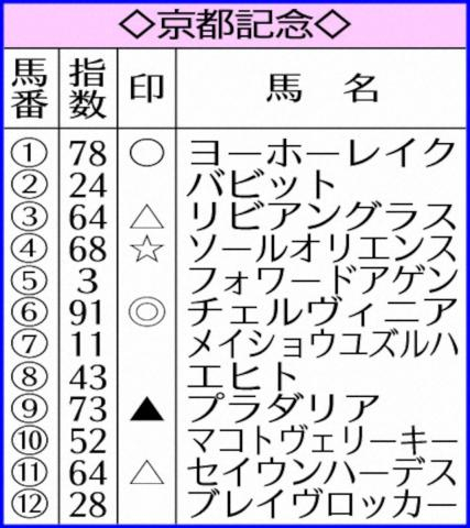 【京都記念】AI予想　チェルヴィニア◎　このメンバーでは地力が違う