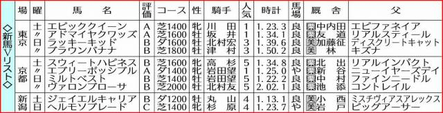 【新馬戦総括】エピッククイーン、アドマイヤクワッズ　関西馬2頭の強さ光る