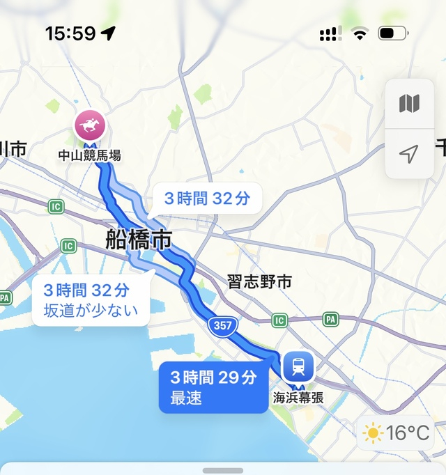 エコロヴァルツが３着にも来なかったらまた中山から幕張まで歩いて帰らなきゃならない