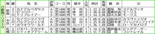 【新馬戦総括】ピコベリー　牝馬クラシック狙える逸材　トップレイアーは最速の上がり脚