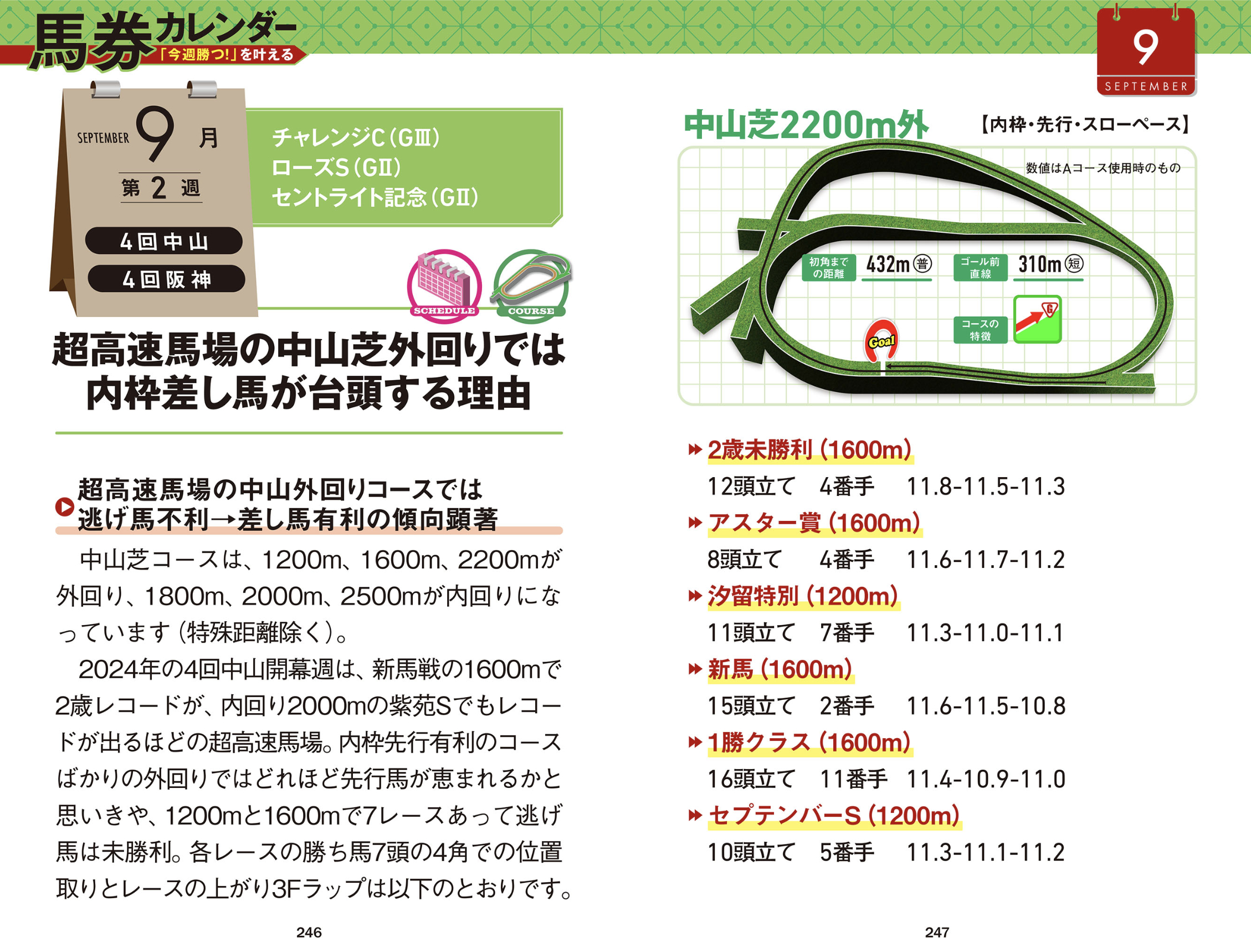 【無料・セントライト記念予想】中山芝“外回り”で内枠差し馬が狙える2つの理由
