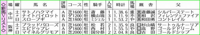 【新馬Vリスト】スローブギ切れ味絶品!良馬場でさらに　サトノハクマイも好センス示す