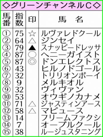 【グリーンチャンネルC】AI予想　ドンエレクトス　古馬相手にも通用